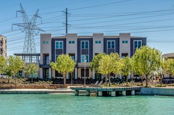 homes and lake at Discovery at The Realm, Lewisville